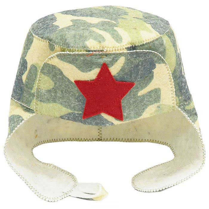 Шапка для бани Ушанка Камуфляж