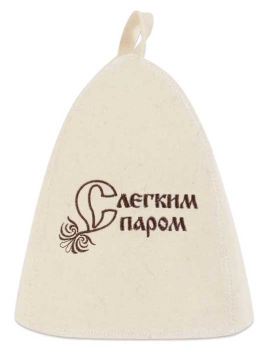 Банная шапка классика с вышивкой