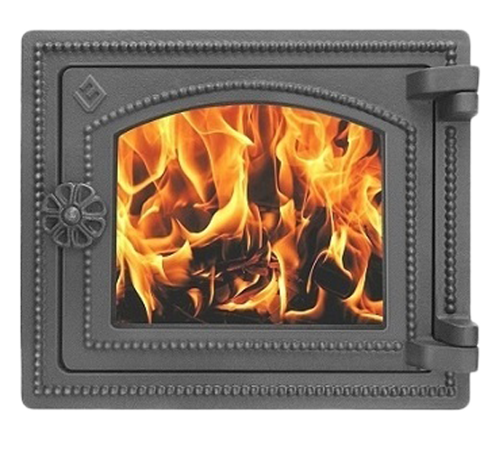 Дверка ВЕЗУВИЙ печная ДТ-3С (антрацит) со стеклом