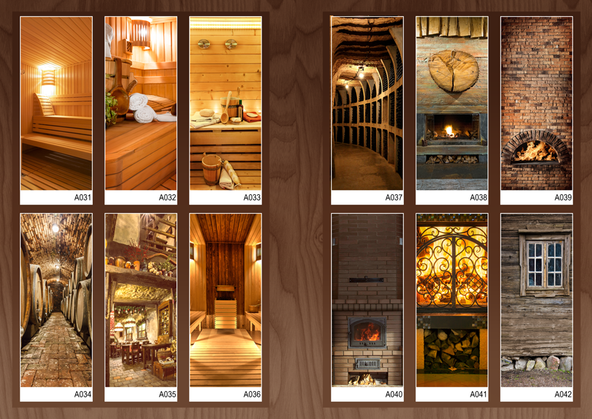 Дверь для бани стеклянная Doorwood с фотопечатью