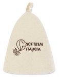 Банная шапка классика с вышивкой