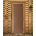 ДВЕРЬ DOORWOOD ПРЕСТИЖ БРОНЗА МАТОВАЯ ДЛЯ БАНИ САТИН 8 ММ