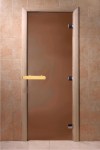 Дверь для бани стеклянная Doorwood матовая бронза