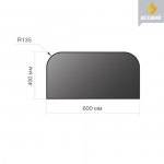 Лист предтопочный 400х600х2 R135