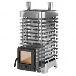 Дровяная печь для бани Везувий ASTON 20 INOX стекло