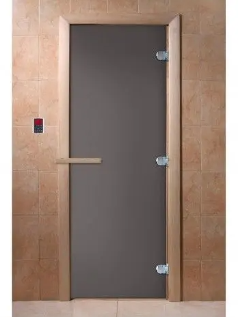 Дверь DoorWood Затмение 1800*700 Графит матовый (коробка листва)