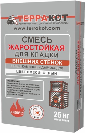 Смесь для кладки внешних стенок печей