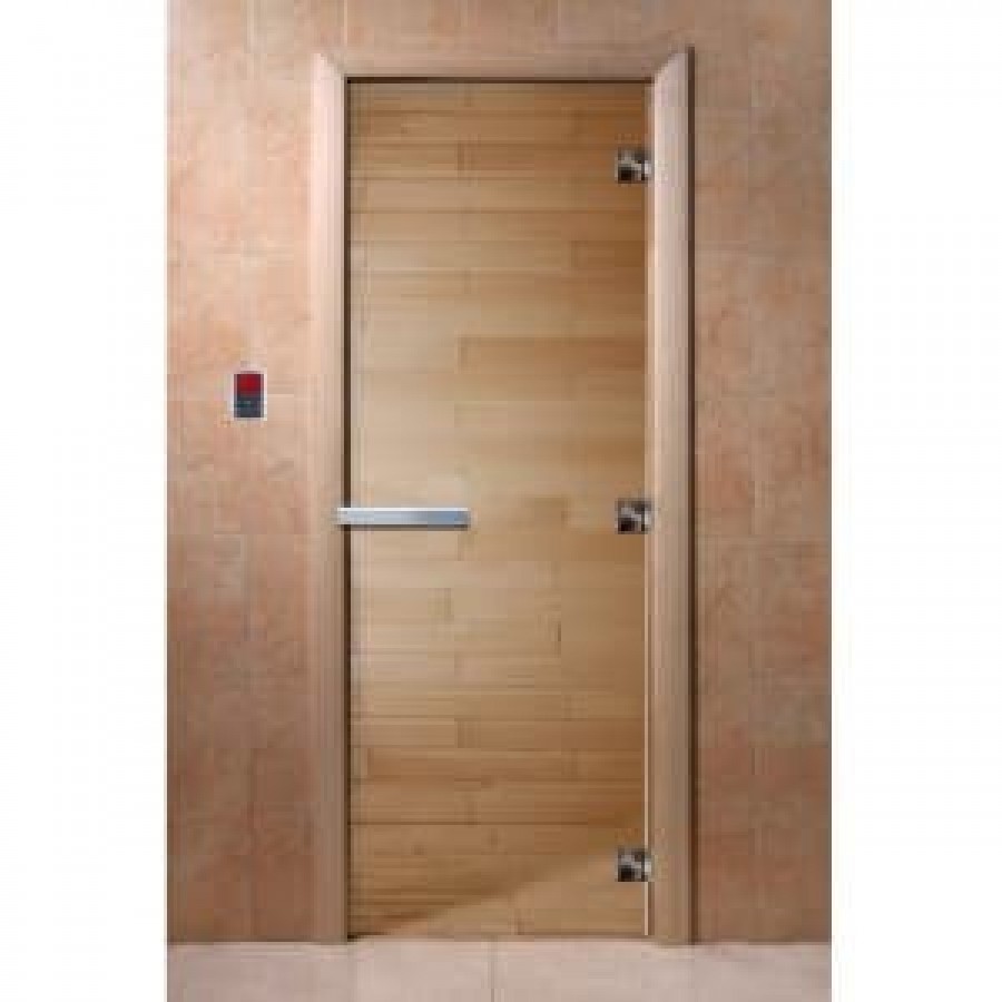СТЕКЛЯННАЯ ДВЕРЬ ДЛЯ БАНИ ПРОЗРАЧНАЯ DOORWOOD 8 ММ