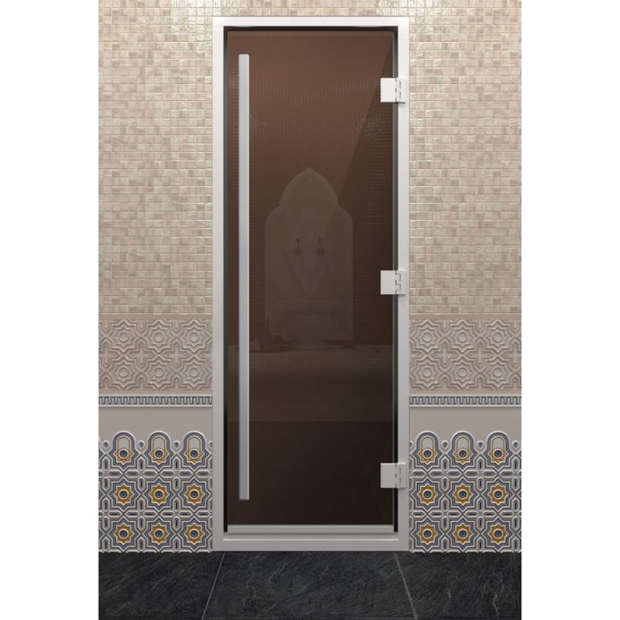 СТЕКЛЯННАЯ ДВЕРЬ ДЛЯ ХАМАМА DOORWOOD ХАМАМ ПРЕСТИЖ БРОНЗА